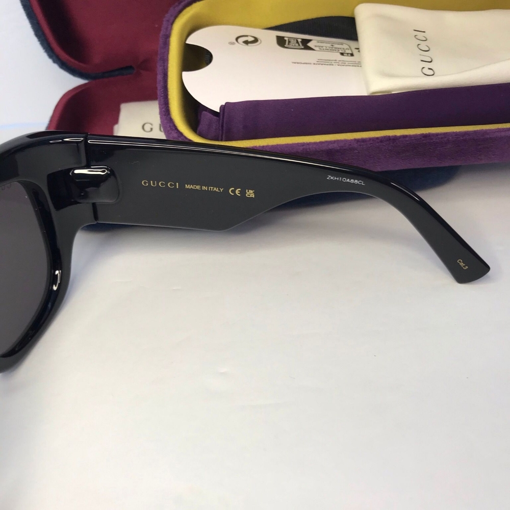 New 💯 Original Gucci Grey Square Ladies Sunglasses GG1545S 001 53. - Picture 10 of 11